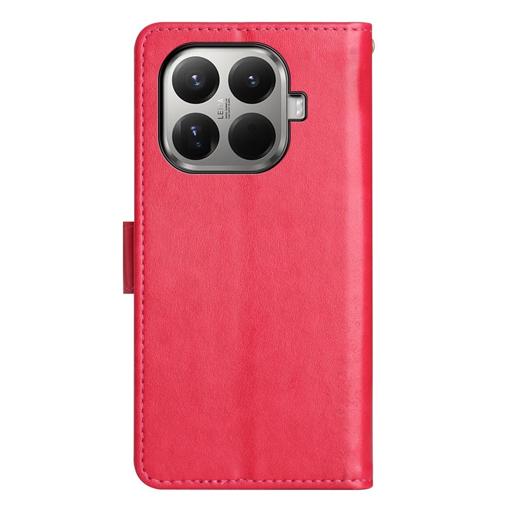 Flower knižkové púzdro na mobil Xiaomi 17T - červené