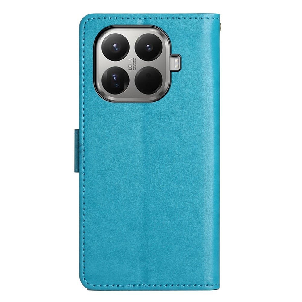 Flower knižkové púzdro na mobil Xiaomi 17T - modré