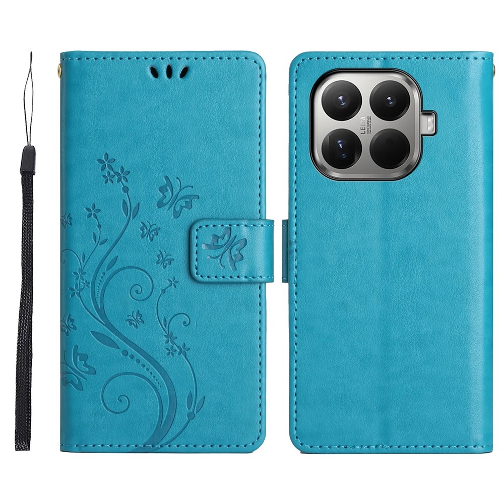 Flower knižkové púzdro na mobil Xiaomi 17T - modré