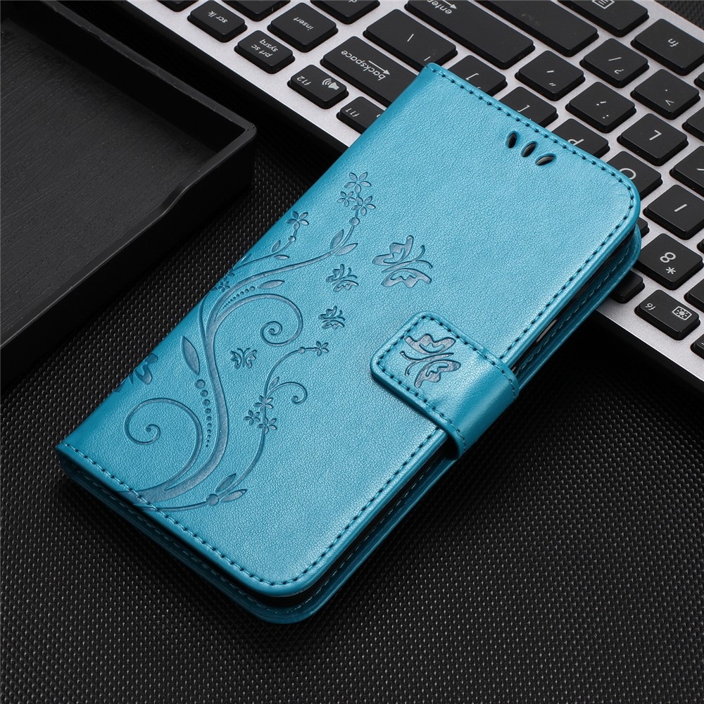 Flower knižkové púzdro na mobil Xiaomi 17T - modré