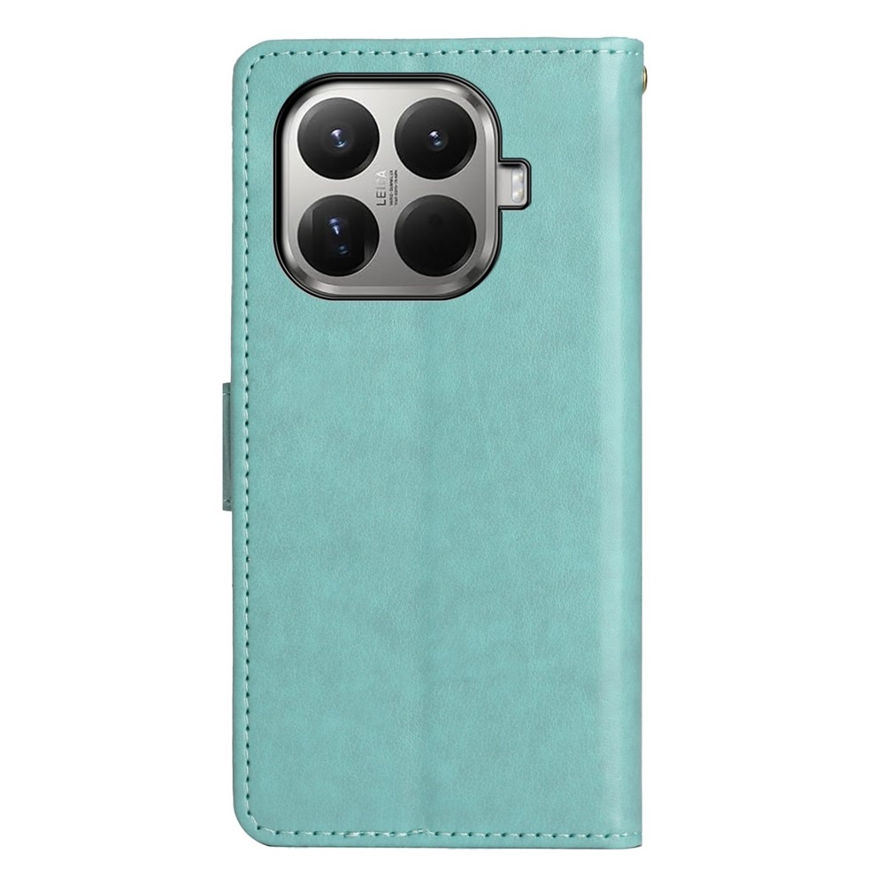 Flower knižkové púzdro na mobil Xiaomi 17T - modrozelené