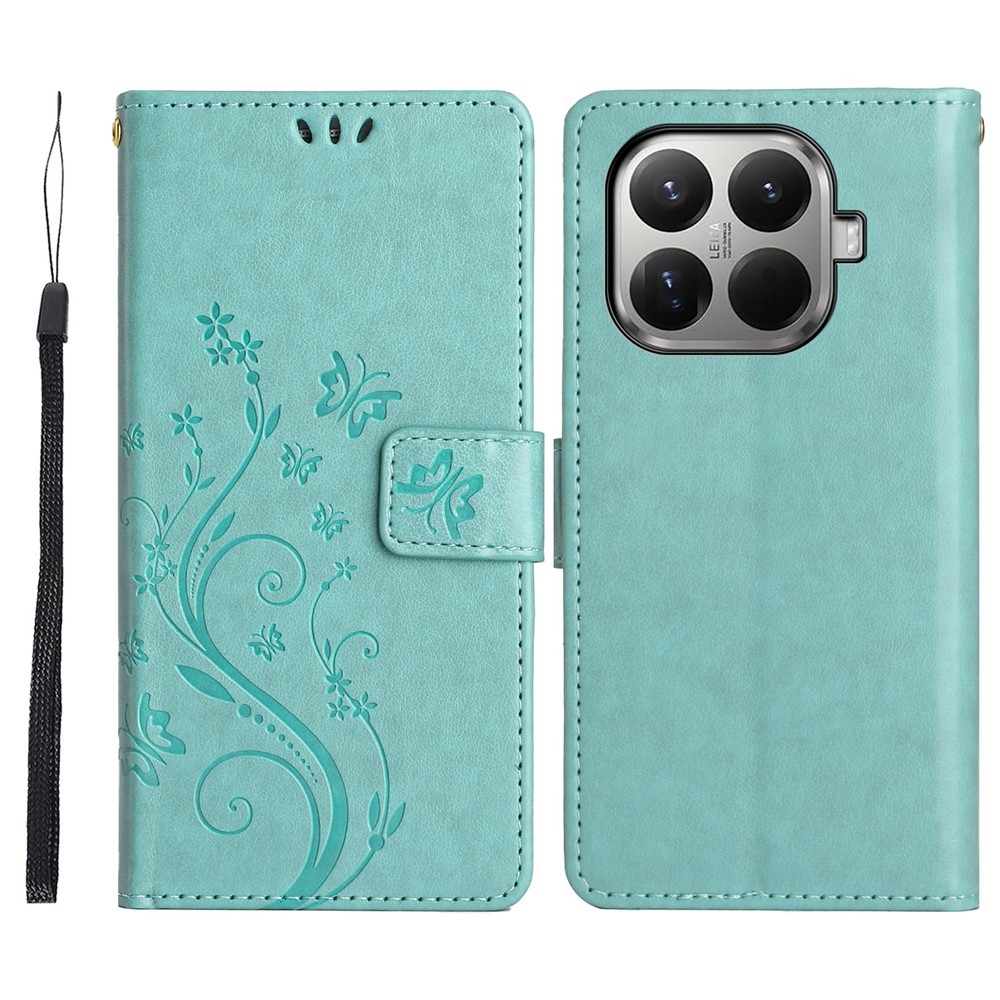 Flower knižkové púzdro na mobil Xiaomi 17T - modrozelené