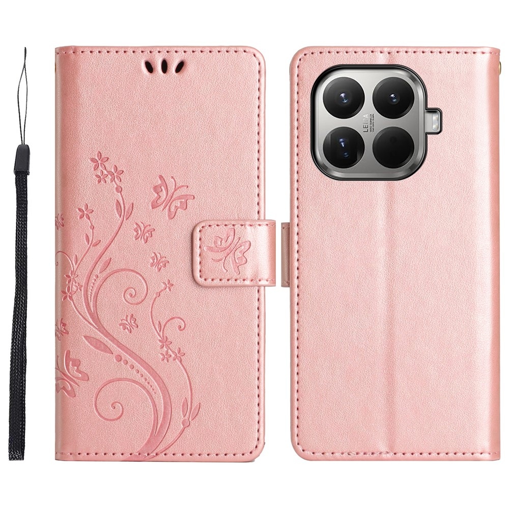 Flower knižkové púzdro na mobil Xiaomi 17T - ružovozlaté