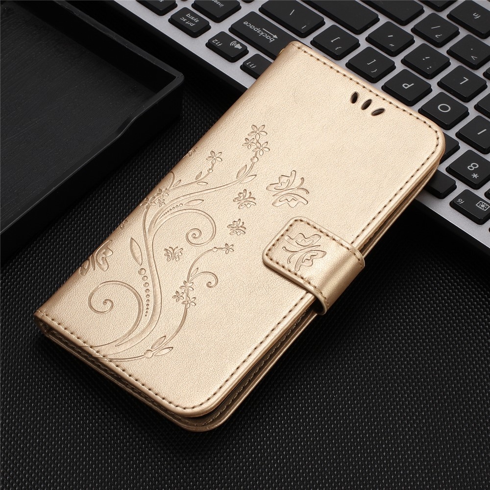 Flower knižkové púzdro na mobil Xiaomi 17T - zlaté