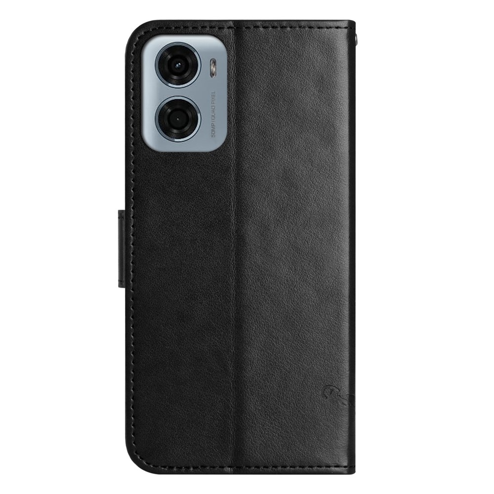 Flower knižkové púzdro na Motorola Moto G06 - čierne