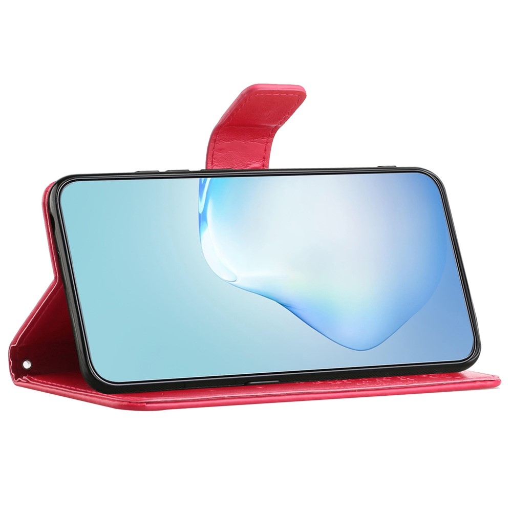 Flower knižkové púzdro na Motorola Moto G06 - červené