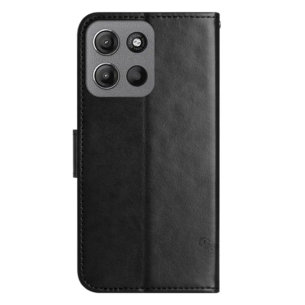 Flower knižkové púzdro na Motorola Moto G86 5G/G86 Power 5G - čierne