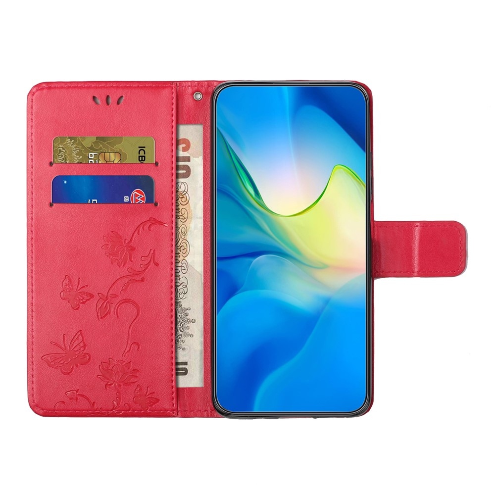Flower knižkové púzdro na Motorola Moto G86 5G/G86 Power 5G - červené