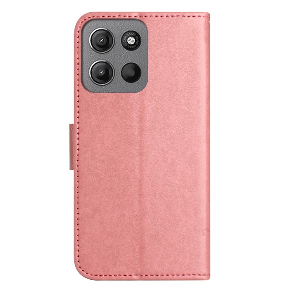Flower knižkové púzdro na Motorola Moto G86 5G/G86 Power 5G - ružové