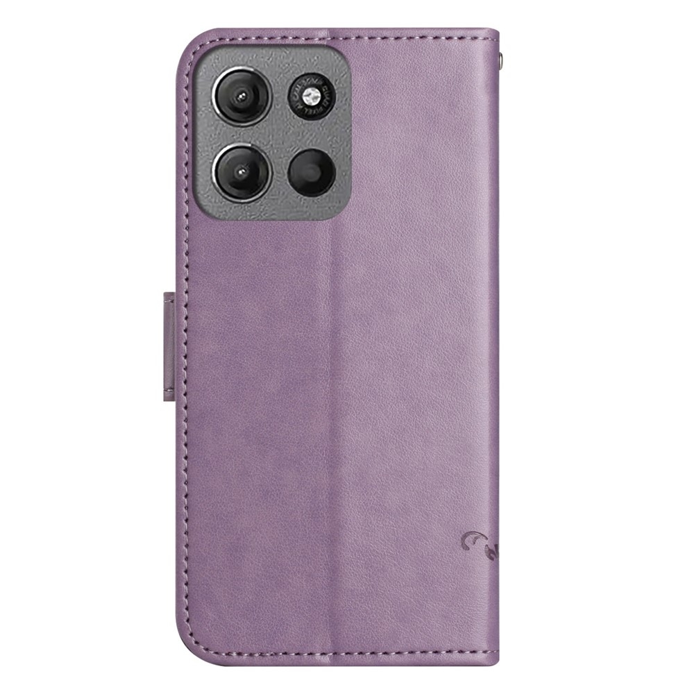 Flower knižkové púzdro na Motorola Moto G86 5G/G86 Power 5G - svetlofialové