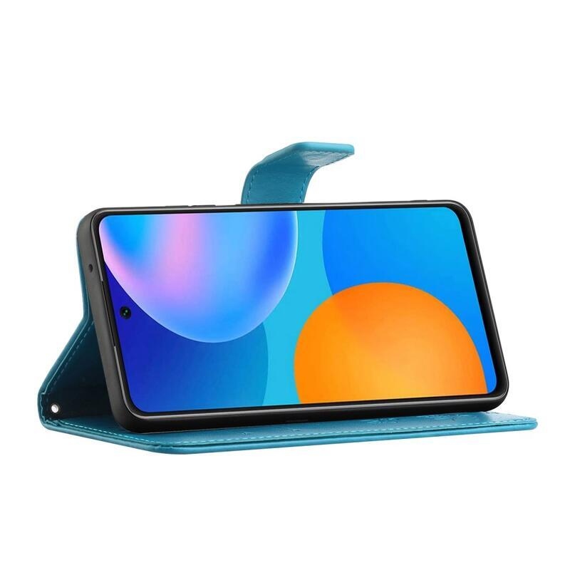 Flower knižkové pouzdro na Samsung Galaxy A13 4G - modré