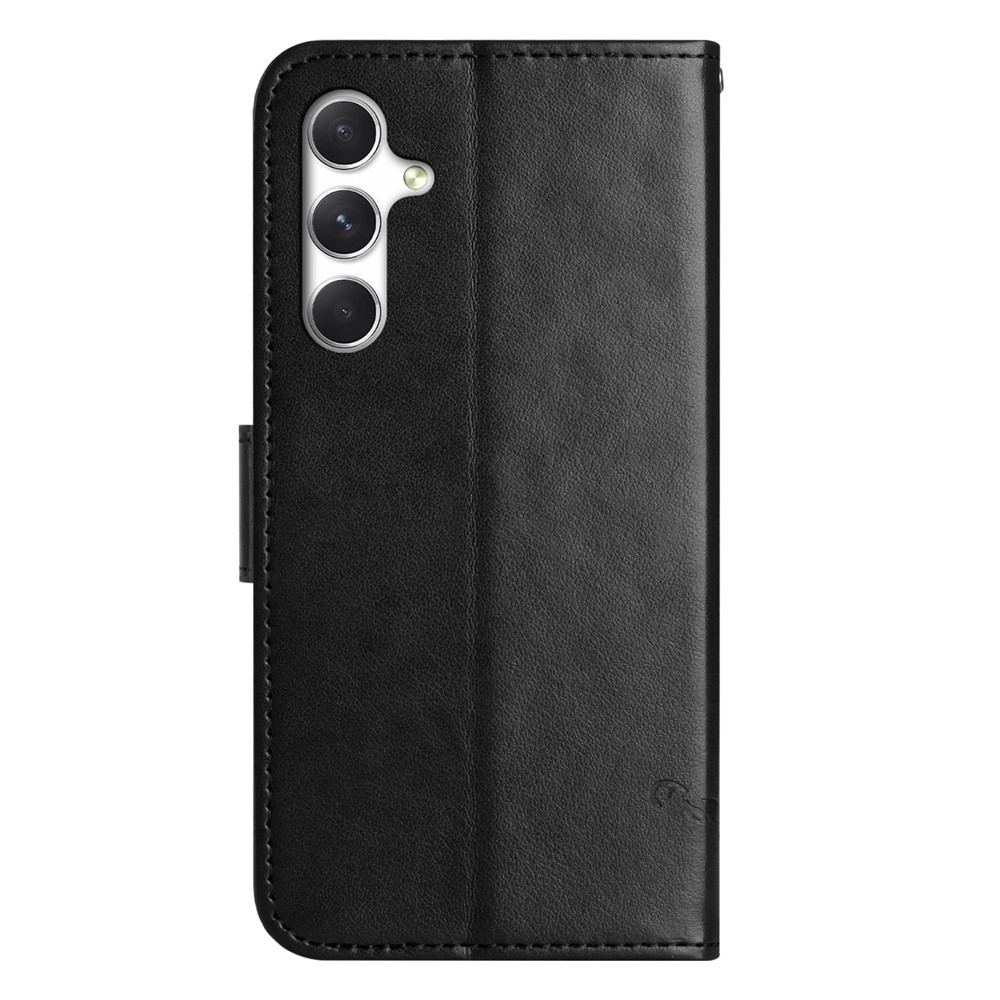 Flower knižkové púzdro na Samsung Galaxy A27 - čierne