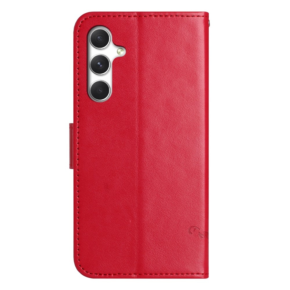 Flower knižkové púzdro na Samsung Galaxy A27 - červené