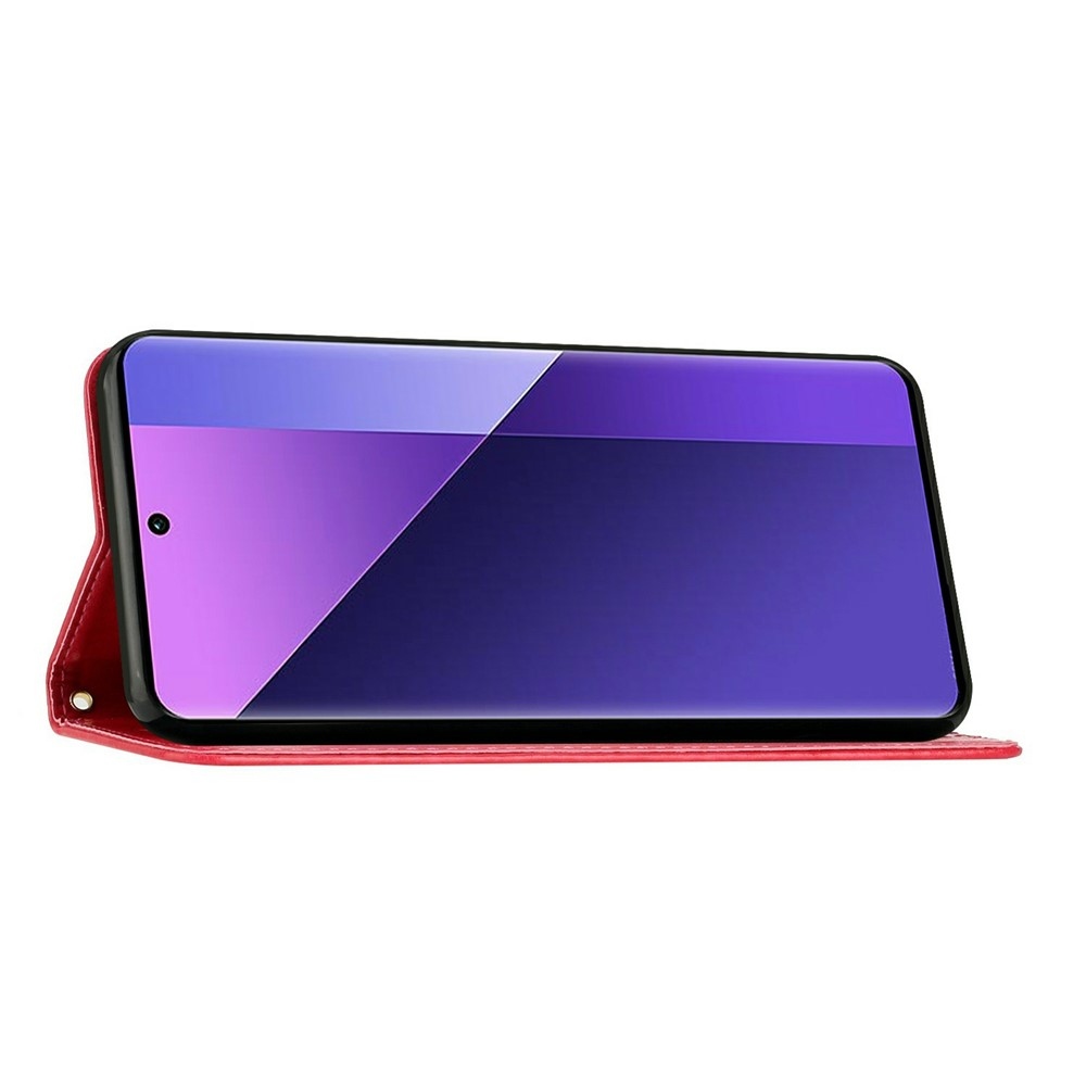 Flowers knižkové púzdro na Samsung Galaxy A27 - červené