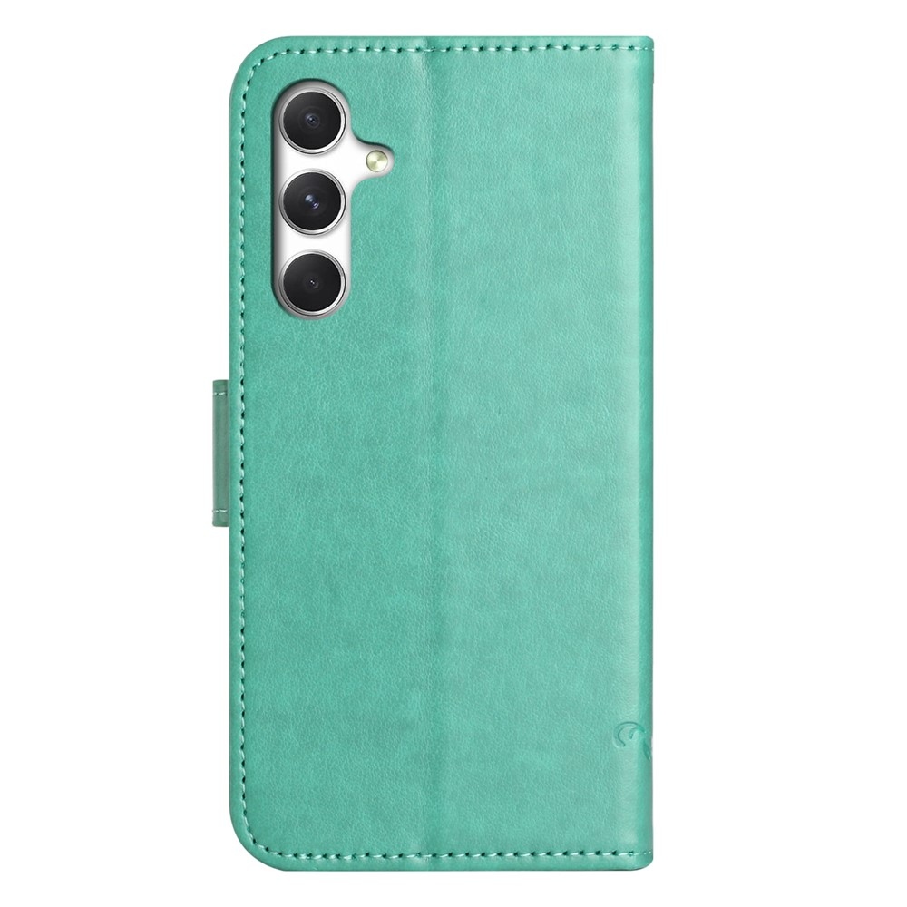 Flower knižkové puzdro na Samsung Galaxy A27 - modrozelené