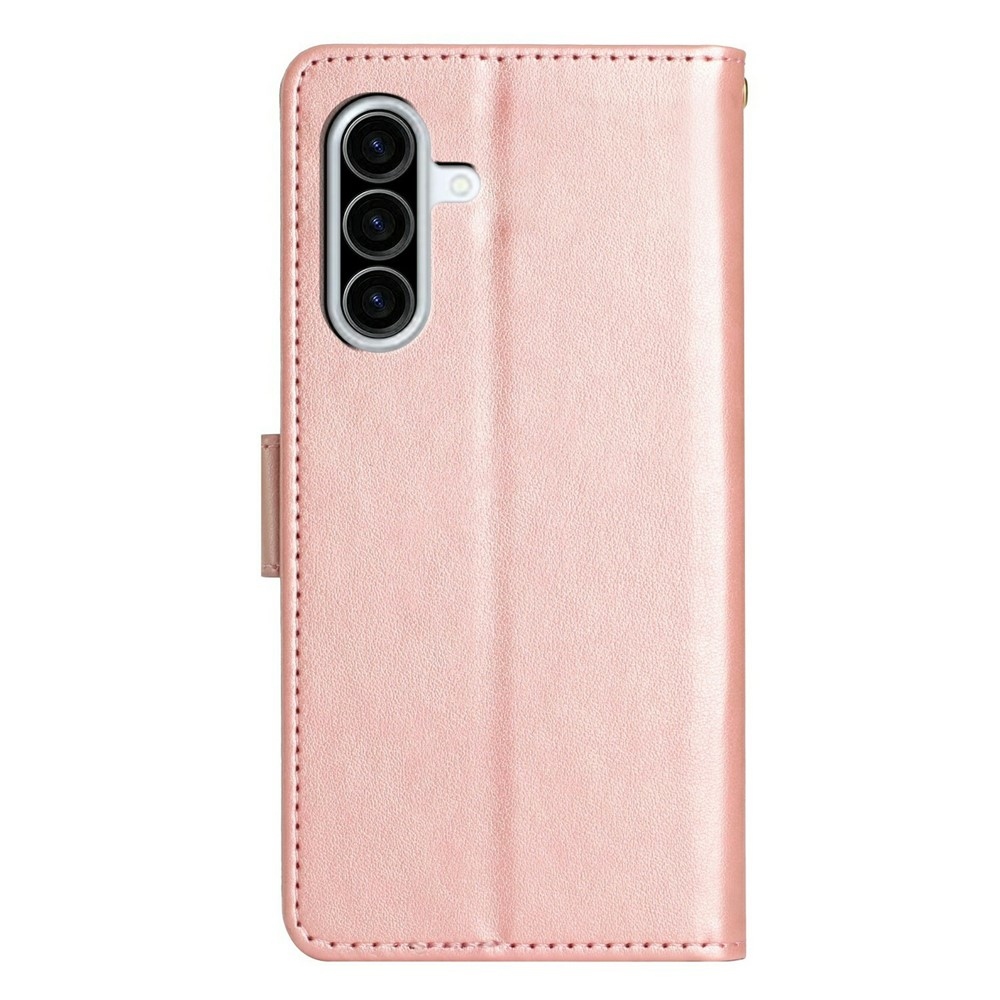 Flowers knižkové púzdro na Samsung Galaxy A27 - ružovozlaté