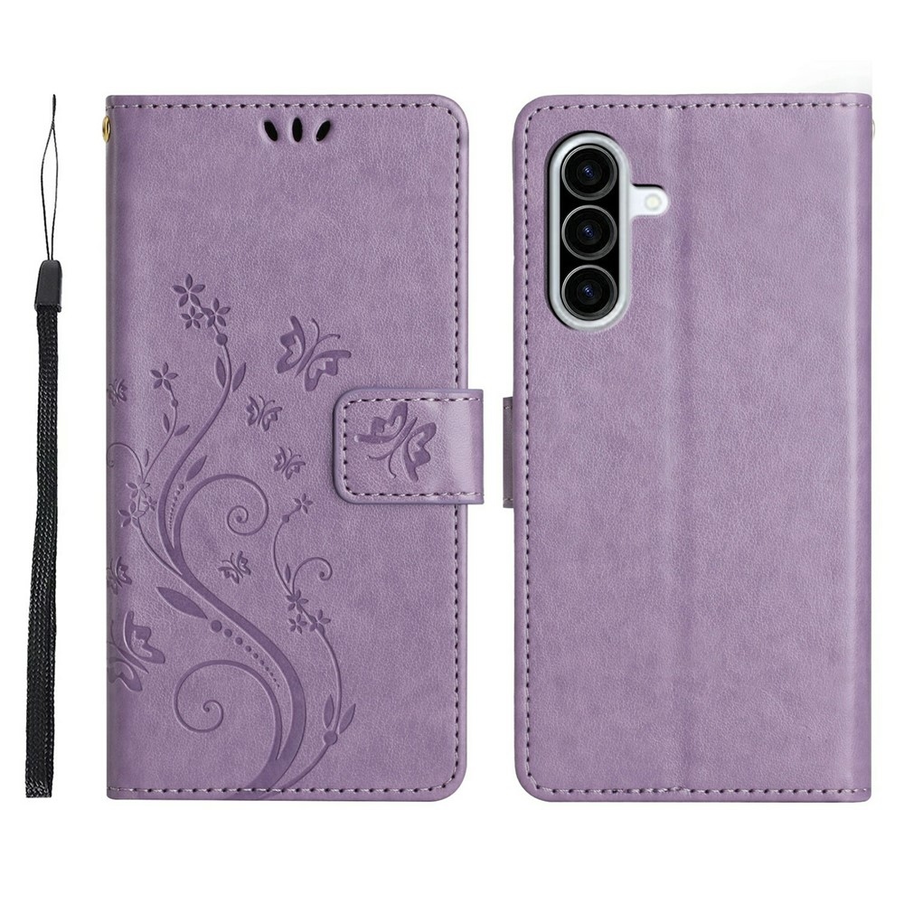 Flowers knižkové púzdro na Samsung Galaxy A27 - svetlofialové