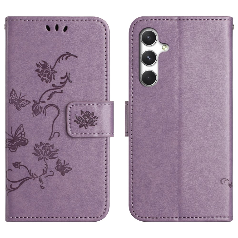 Flower knižkové púzdro na Samsung Galaxy A27 - svetlofialové