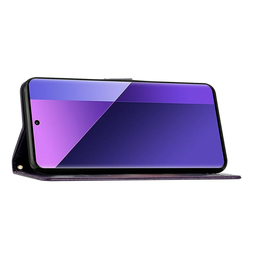Flowers knižkové púzdro na Samsung Galaxy A27 - tmavofialové