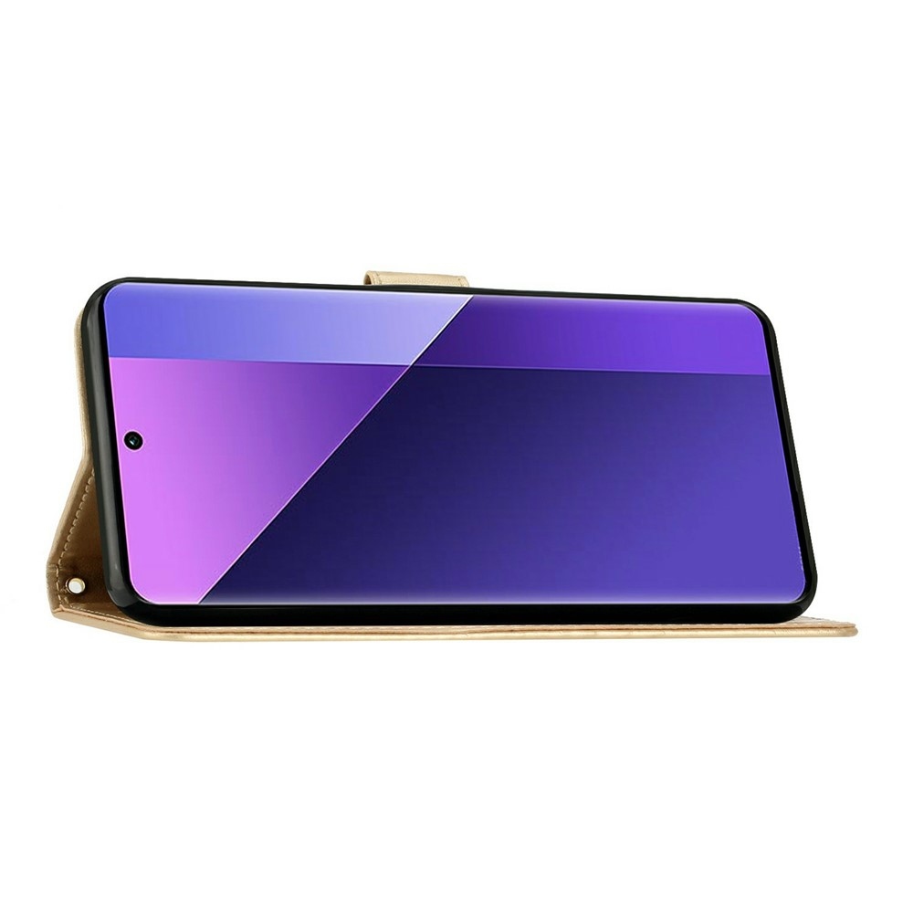 Flowers knižkové púzdro na Samsung Galaxy A27 - zlaté