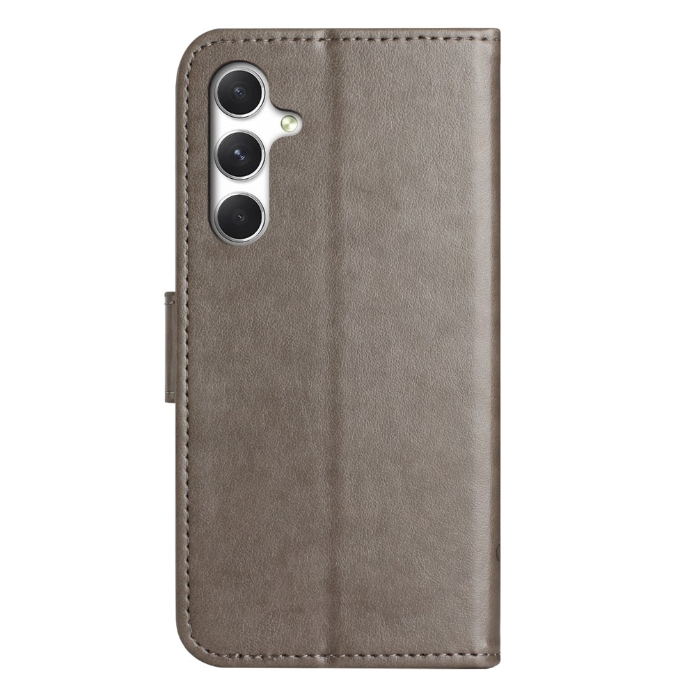 Flower knižkové púzdro na Samsung Galaxy A57 5G - šedé