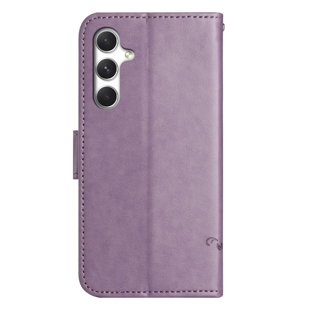 Flower knižkové púzdro na Samsung Galaxy A57 5G - svetlofialové