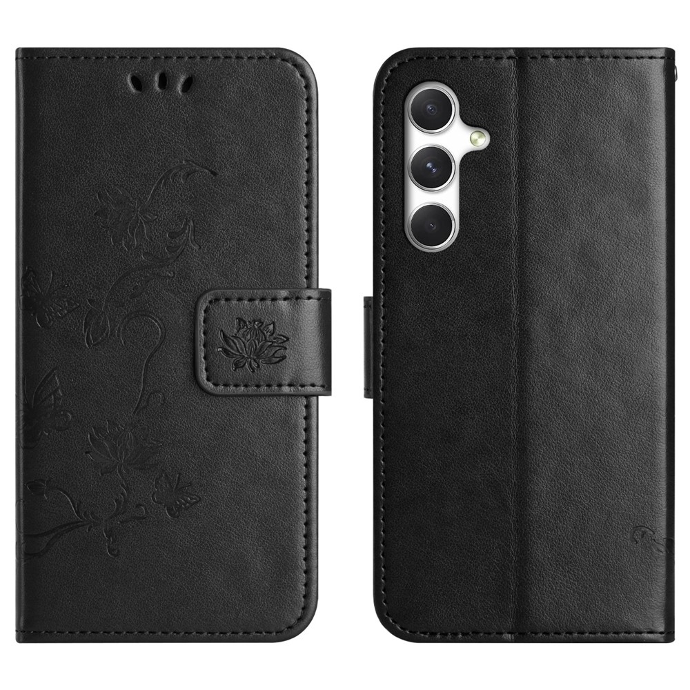 Flower knižkové púzdro na Samsung Galaxy S26 - čierne