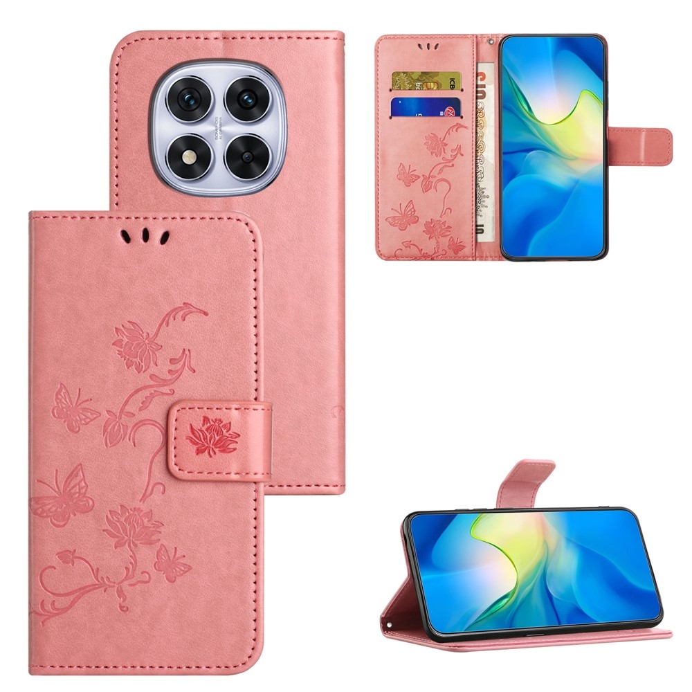 Flower knižkové púzdro na Xiaomi Poco M8 5G/Redmi Note 15 5G - ružové