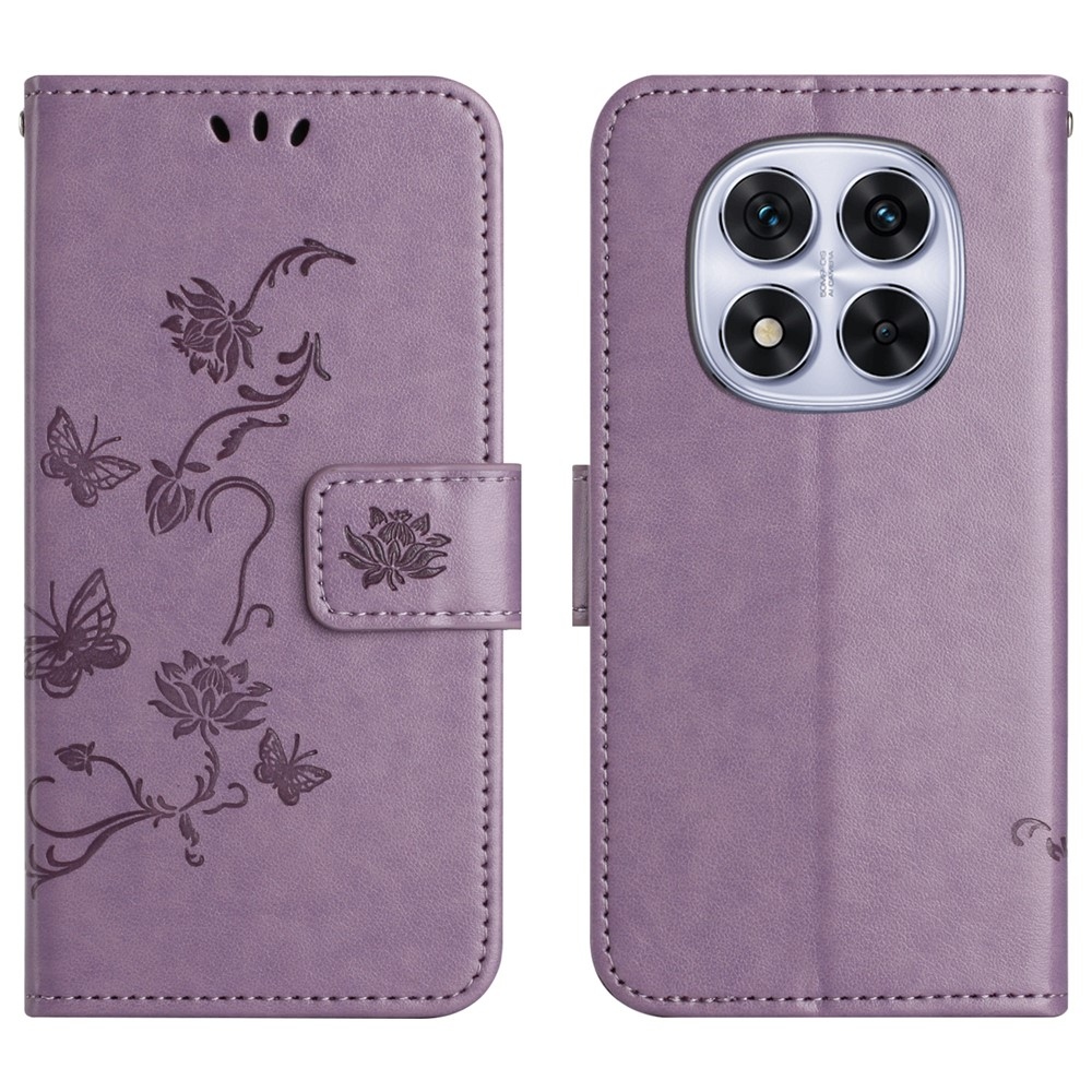 Flower knižkové púzdro na Xiaomi Poco M8 5G/Redmi Note 15 5G - svetlofialové