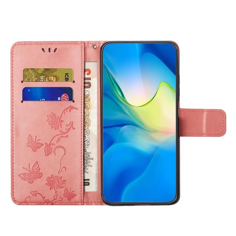 Flower knižkové púzdro na Xiaomi Redmi Note 12 5G/Poco X5 5G - ružové