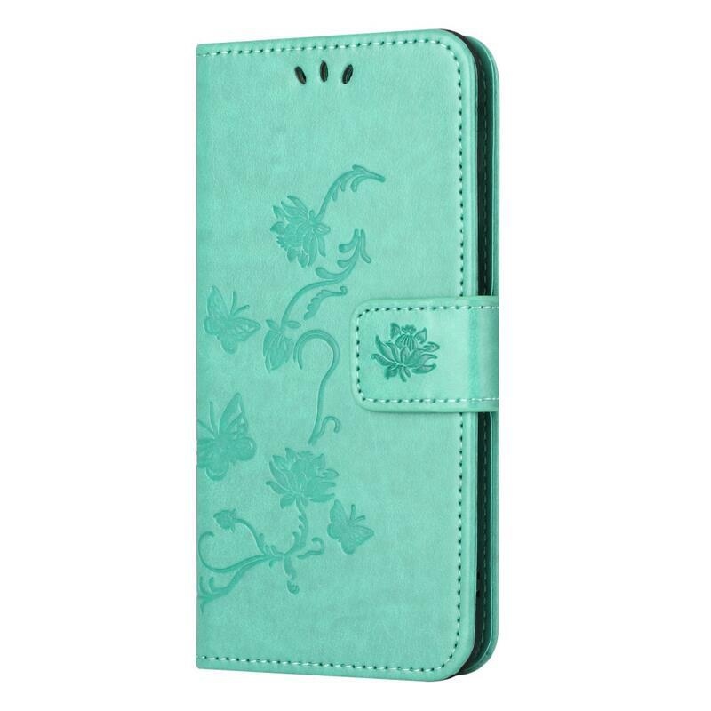 Flower knižkové púzdro na Xiaomi Redmi Note 12 5G/Poco X5 5G - zelené