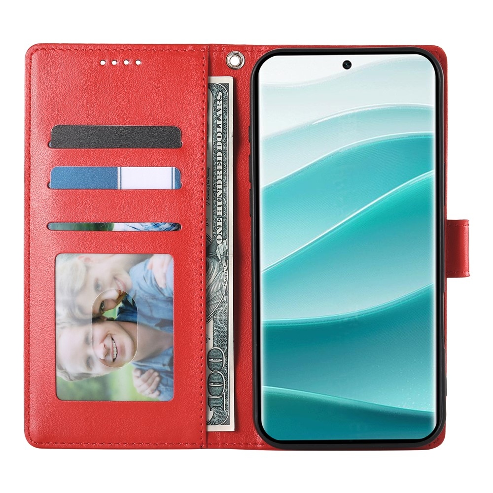 Flower knižkové puzdro na Xiaomi Redmi Note 15 Pro 4G - červené