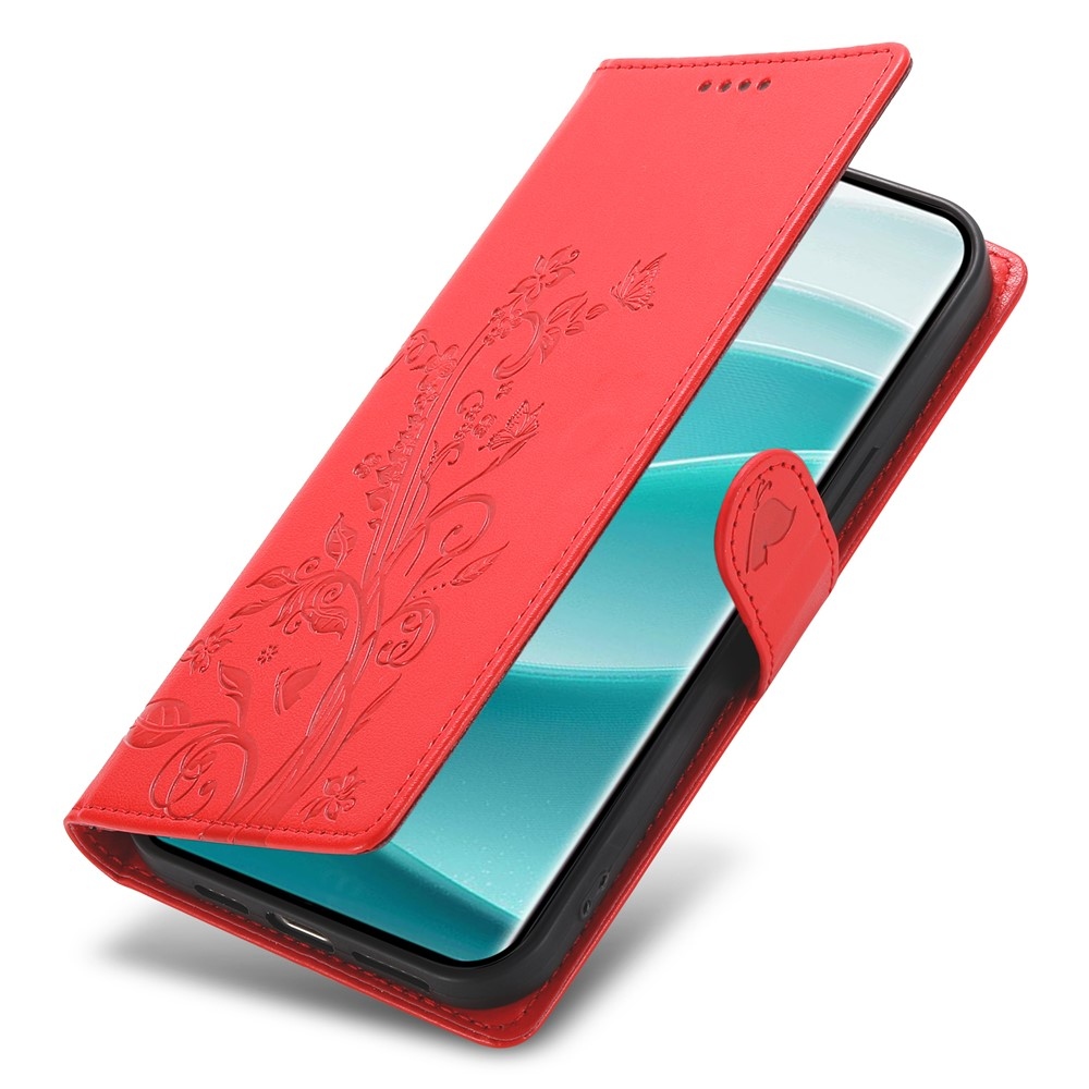 Flower knižkové puzdro na Xiaomi Redmi Note 15 Pro 4G - červené