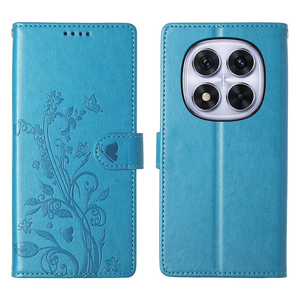 Flower knižkové púzdro na Xiaomi Redmi Note 15 Pro 4G - modré