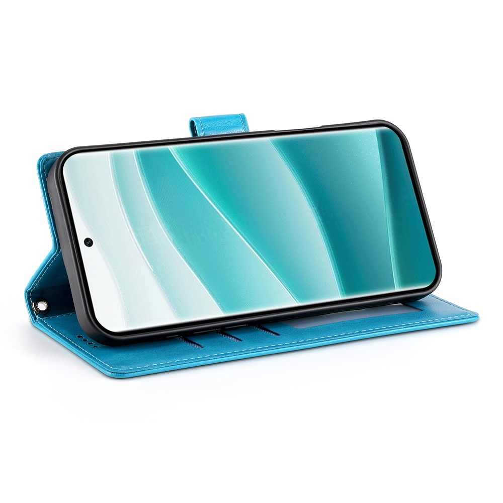 Flower knižkové púzdro na Xiaomi Redmi Note 15 Pro 4G - modré