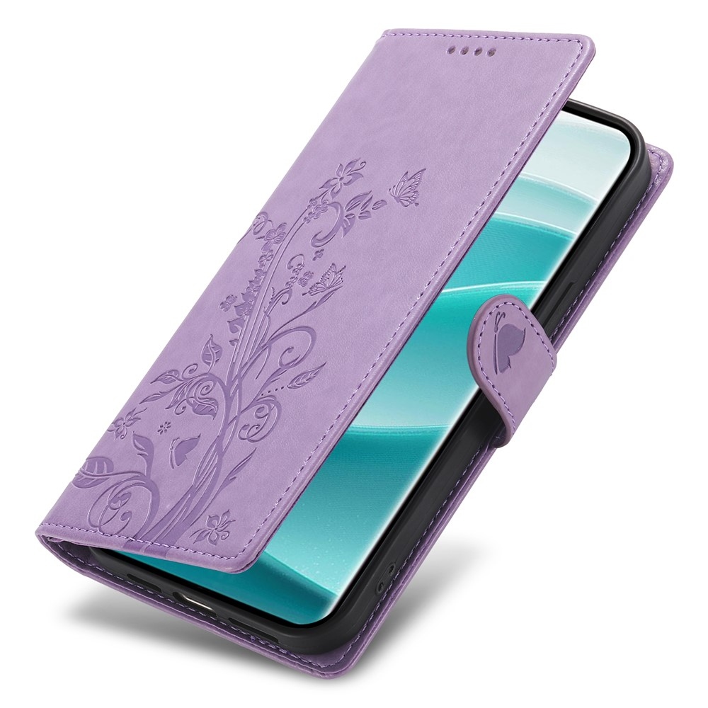 Flower knižkové púzdro na Xiaomi Redmi Note 15 Pro 4G - svetlofialové