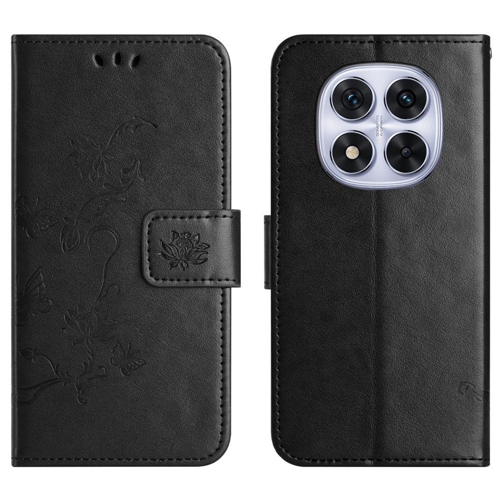 Flower knižkové púzdro na Xiaomi Redmi Note 15 Pro 5G - čierne