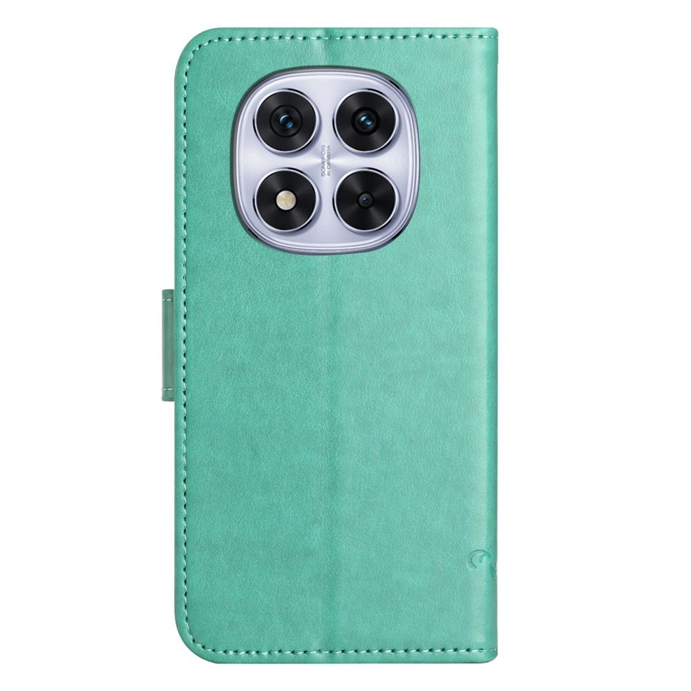 Flower knižkové púzdro na Xiaomi Redmi Note 15 Pro 5G - modrozelené