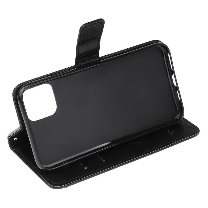 Butterfly PU kožené peněženkové puzdro na mobil iPhone 12 Pro Max 6,7 