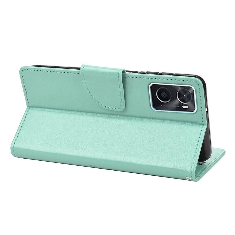 Flower PU kožené peňaženkové púzdro na mobil Realme 9i - zelené