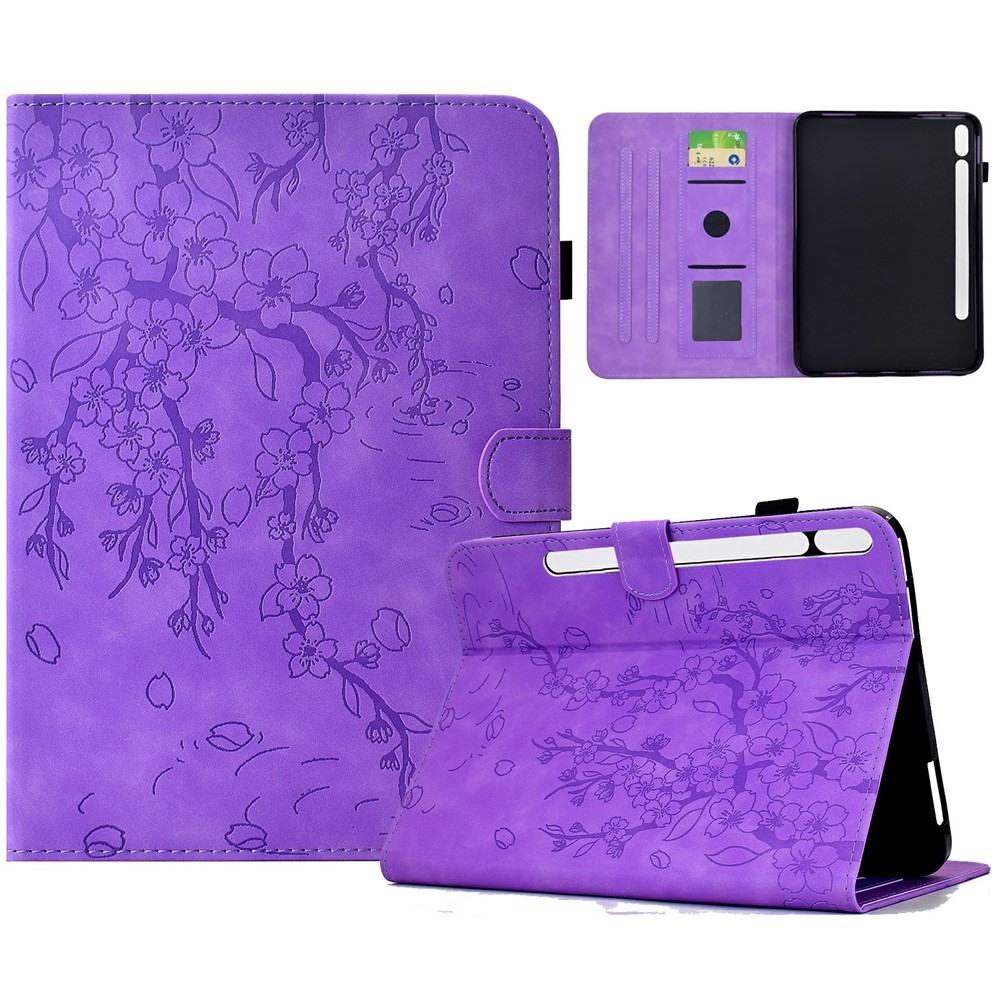 Flower zatváracie púzdro na tablet Samsung Galaxy Tab S12+ - fialové
