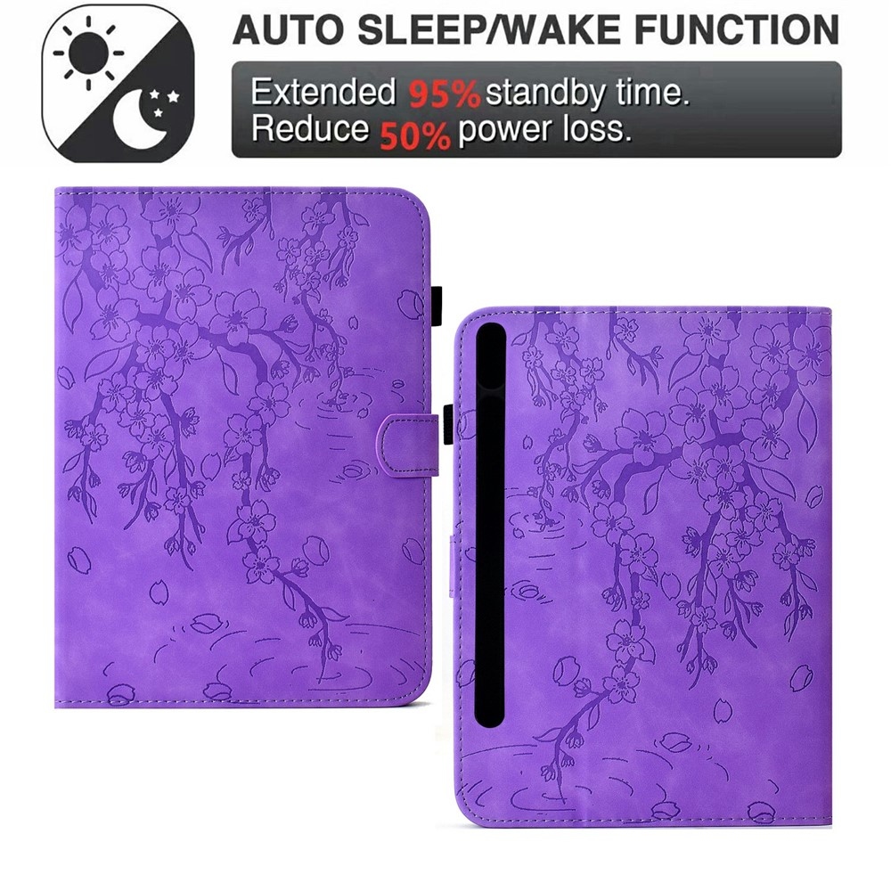 Flower zatváracie púzdro na tablet Samsung Galaxy Tab S12+ - fialové