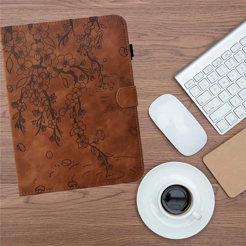 Flower zatváracie púzdro na tablet Samsung Galaxy Tab S12+ - hnedé