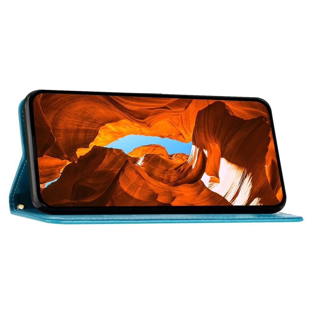 Flowers knižkové puzdro na Honor 400 Pro - modré