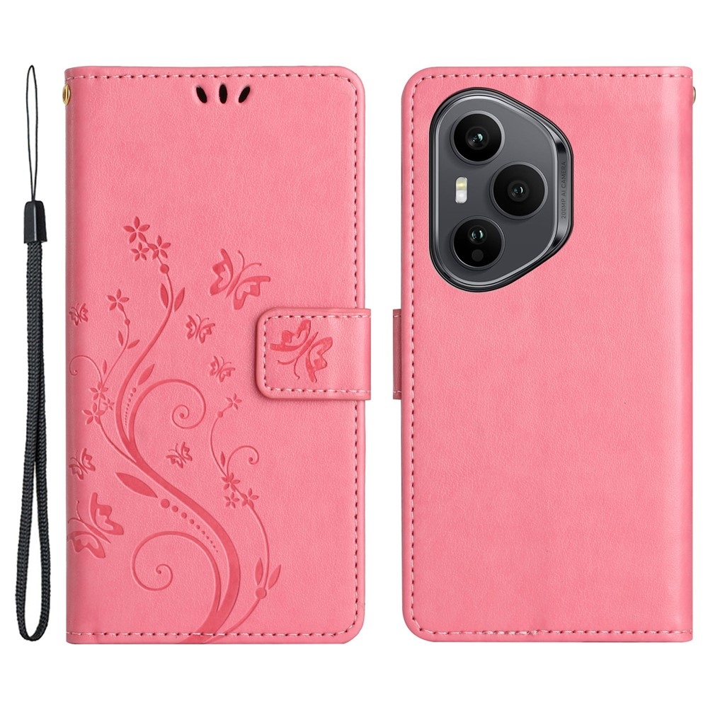 Flowers knižkové puzdro na Honor 400 Pro - ružové