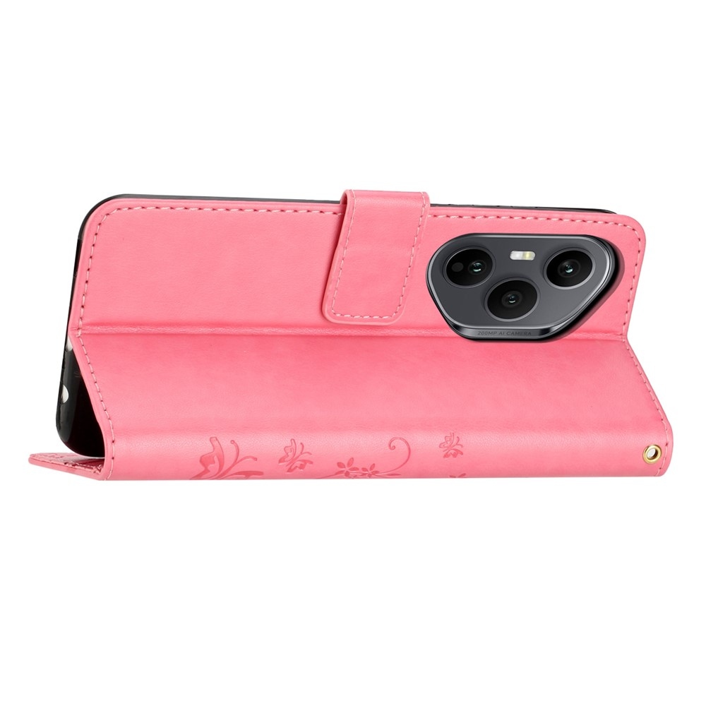 Flowers knižkové puzdro na Honor 400 Pro - ružové