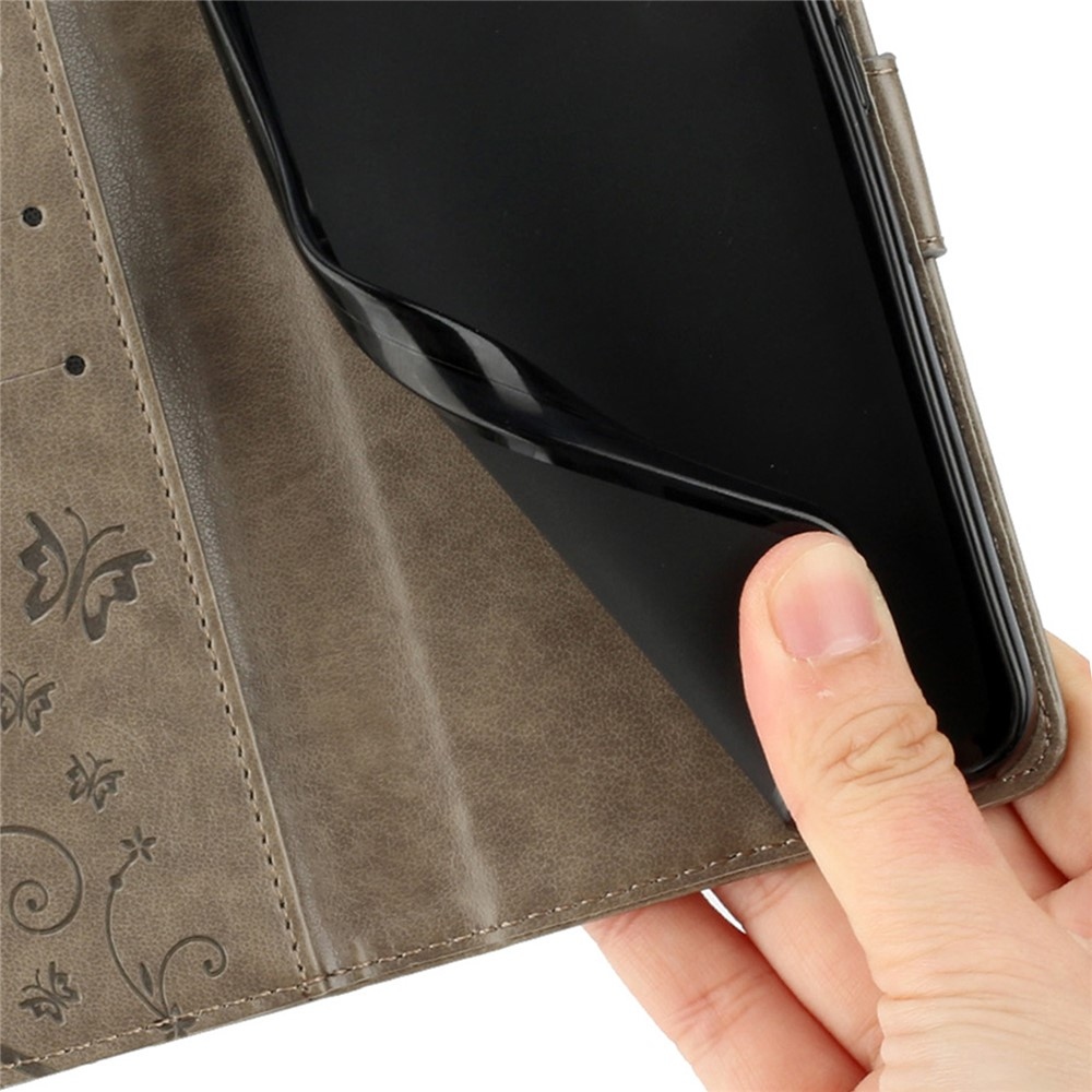 Flowers knižkové puzdro na Honor 400 Pro - šedé