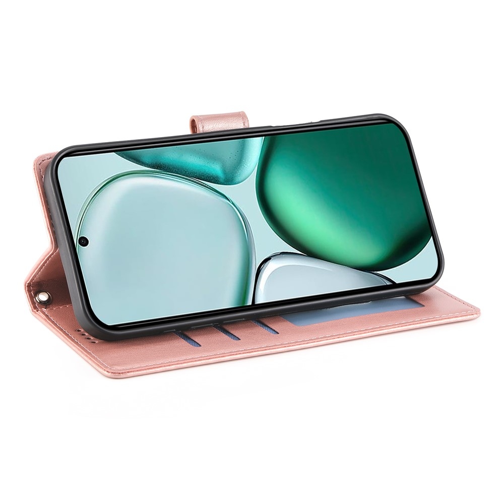 Flowers knižkové puzdro na Honor Magic 8 Lite 5G - ružovozlaté