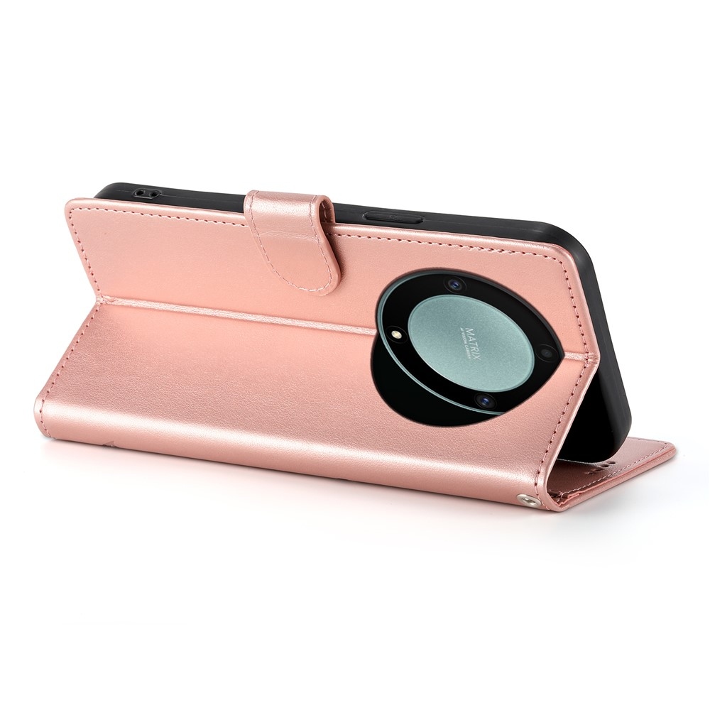 Flowers knižkové puzdro na Honor Magic 8 Lite 5G - ružovozlaté