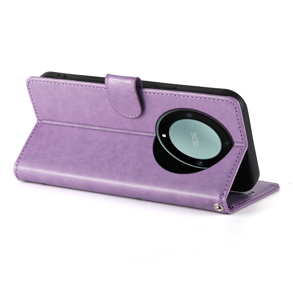 Flowers knižkové puzdro na Honor Magic 8 Lite 5G - svetlofialové